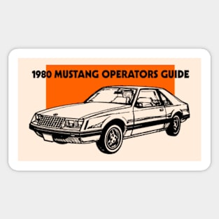 1980 FORD MUSTANG OWNERS HANDBOOK Sticker